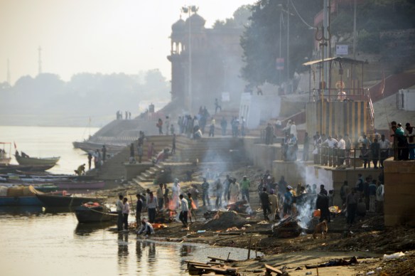cremations on the Ganges