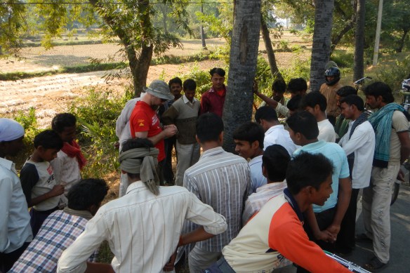 Fixing a flat on the side of the road